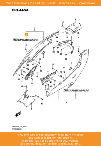 Suzuki emblem 68131 05h10 oem - 68131-05h10,