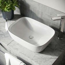 460x325x140mm Large Bathroom Counter Top Ceramic Wash Basin Cloakroom Sink White