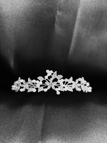 Crystal and pearl tiara - and, for