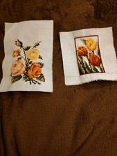 2 Small Finished Cross Stitch