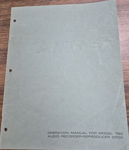 Ampex 755 tape recorder - recorder, owners