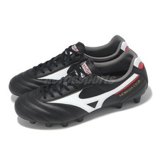 Mizuno Morelia II 2 Club Black White Red Soccer Cleats Spikes Shoes P1GA2508-01