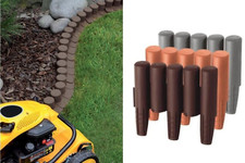 Palisade Lawn Flower Bed Edging 2.7m / 8.8 Feet Long Sturdy Solid Fencing Garden