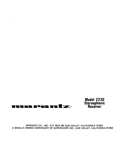 Marantz 2230 receiver - receiver, owners