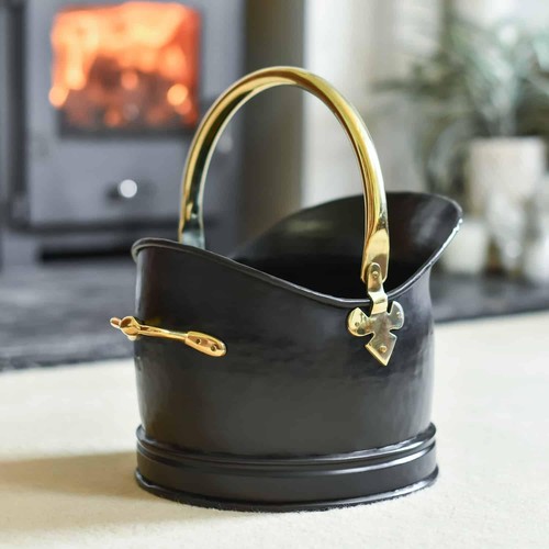 Polished brass black iron - polished,