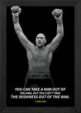 Tyson fury quotes Framed Wall