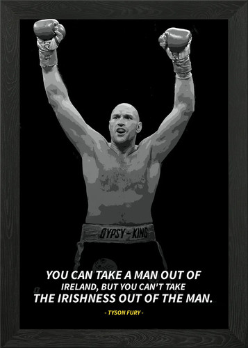 Tyson fury quotes framed - fury,