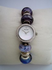 ACCURIST WATCH CHARMED WOMENS LB1402 STAINLESS STEEL CRYSTALS GENUINE QUARTZ