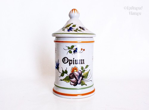 Opium apothecary jar french - opium,
