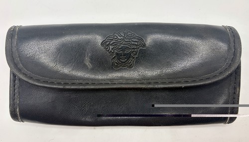 Versace black leather - versace,