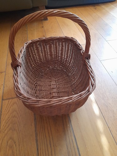 Vintage wicker shopping basket - vintage,