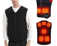 Heated Vest With 8 Heat Zones, 3 Temp Levels Jacket USB Size 2XL No Battery