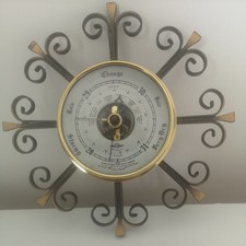 Shortland SB Compensated Barometer Ornate Vintage Metal 60s Gift