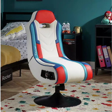 X Rocker eSports Pro 2.1 Pedestal Junior Gaming Chair - White - New Other