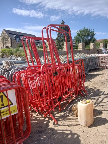 Red temporary pedestrian - red,