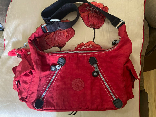 Kipling red nylon medium - kipling,