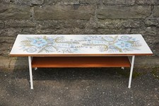 Vintage Coffee Table MCM John Piper For Conran. Super RARE Floral Design Formica