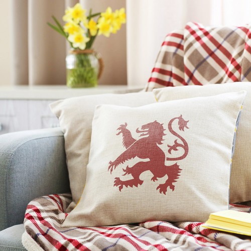 Lion rampant stencil - lion,