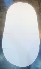 Thick, Luxury White Oval Table Cloth 100% Cotton 89×43 Inches, 226cm×109cm