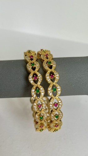 Gold bangles set size 8 - set, 2.8