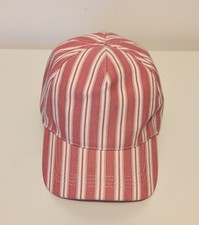 Lock & Co Hatters Baseball Cap Mauve Striped Excellent Condition Luxury Fashion