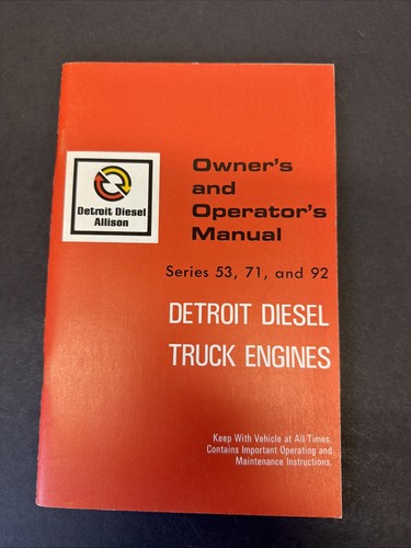Detroit diesel allison owner - detroit, owner's