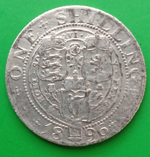 1896 victoria silver shilling - 1896,