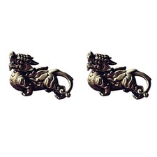  2 Count Chinese Style Ornaments Vintage Ancient Sculptures Statue