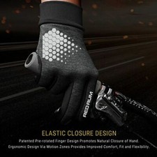 REDRUM Black cycling gloves