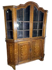 Antique Marquetry Breakfront Bookcase Dresser . free Delivery Available