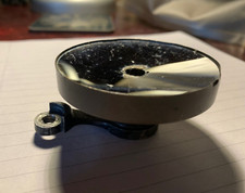 Vintage Concave Illumination Mirror (possibly for a telescope) with Support Arm