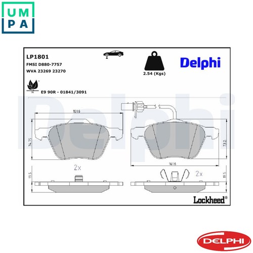 Brake pad set disc - disc,