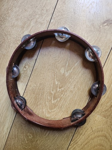 Wooden tambourine musical - tambourine,