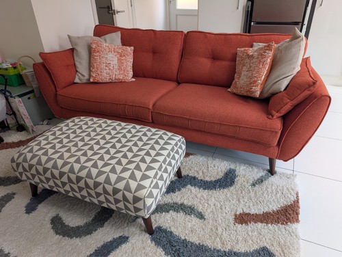 Dfs zinc orange seater sofa - dfs,