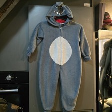 Boys 4-5 years shark fish winter Fleece 1onesie Jumpsuit All In One Next day