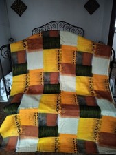 Vintage French Fabric Curtains Upholstery 1960s Cotton - 5 metres L x 120 cm W