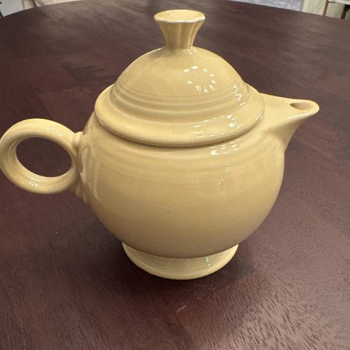 Fiestaware yellow teapot - fiestaware,