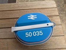 Vintage Hand Decorated Network Rail Lunch Tin, Ex Miniature Steam Train Owner