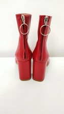 Red Leather Ankle Boots – UK