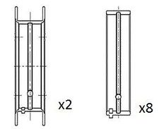 FAI BM1065-STD Crankshaft Bearings Fits Bedford Chevrolet Daewoo Irmscher Opel