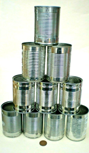 Empty tin cans for - x,