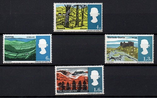 British 1966 landscapes mnh - british,