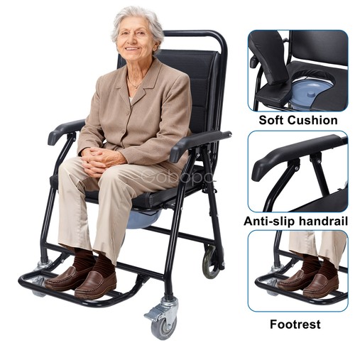Wheeled commode shower - shower, chair