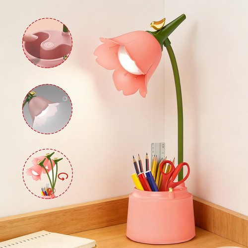 Led flower desk lamp - desk, cordless