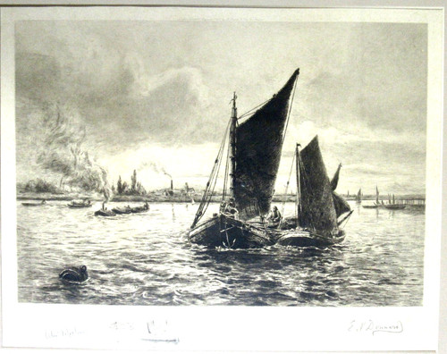 Hay barges the thames - on,