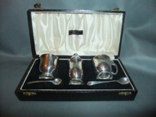 Cased Silver Condiment Set