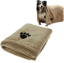 Super Absorbent Doggy Bath Towel, Microfibre Pet Bath Towel 100 x 60 cm
