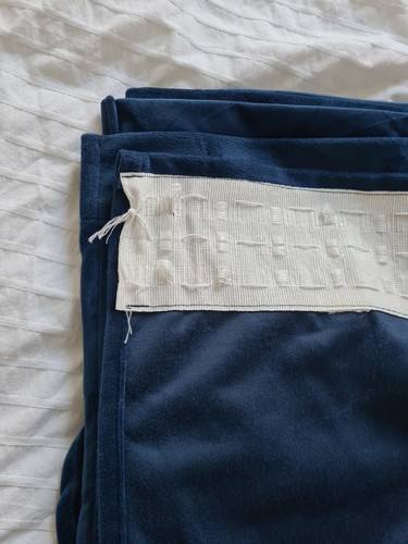 Pair huge blue velvet - a,