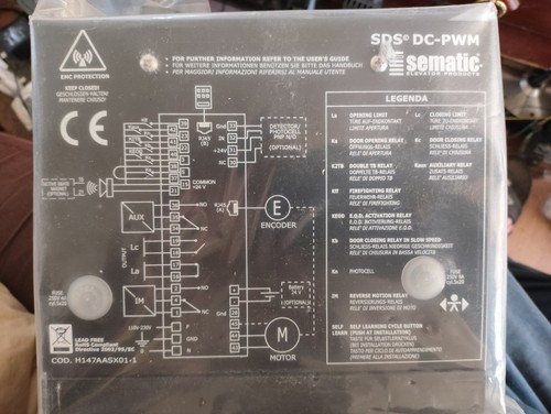 Sematic elevator lift car door