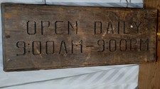Old Wooden Sign Huge Vintage